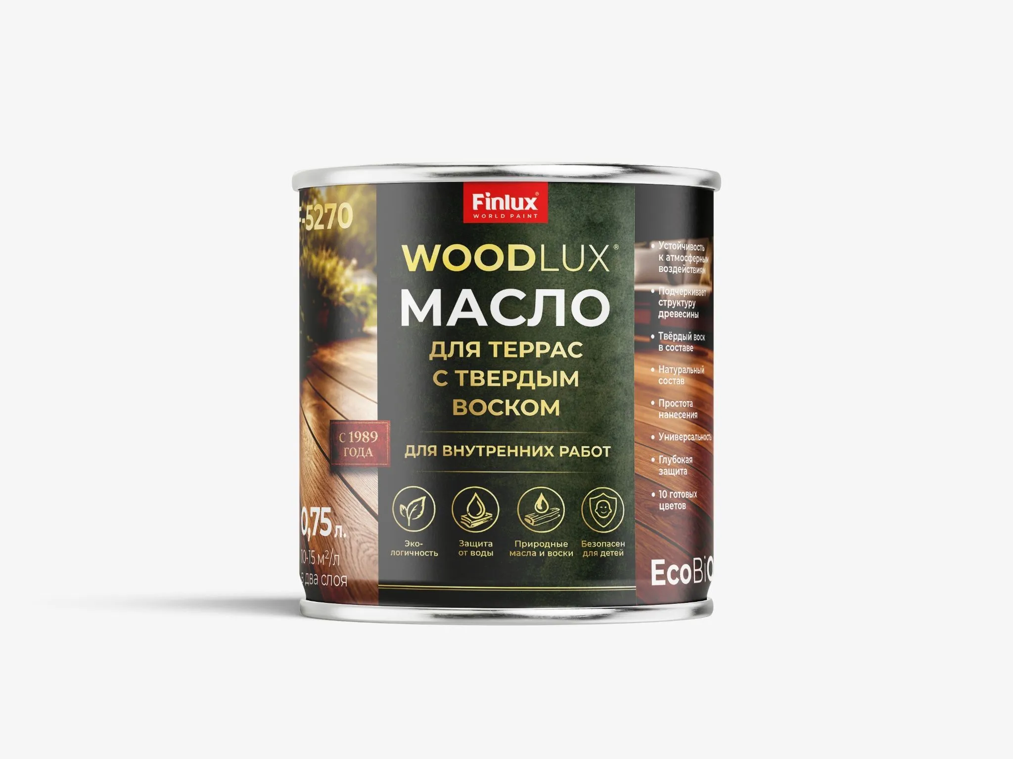 Масло для террас Finlux EcoBiOil F-5270