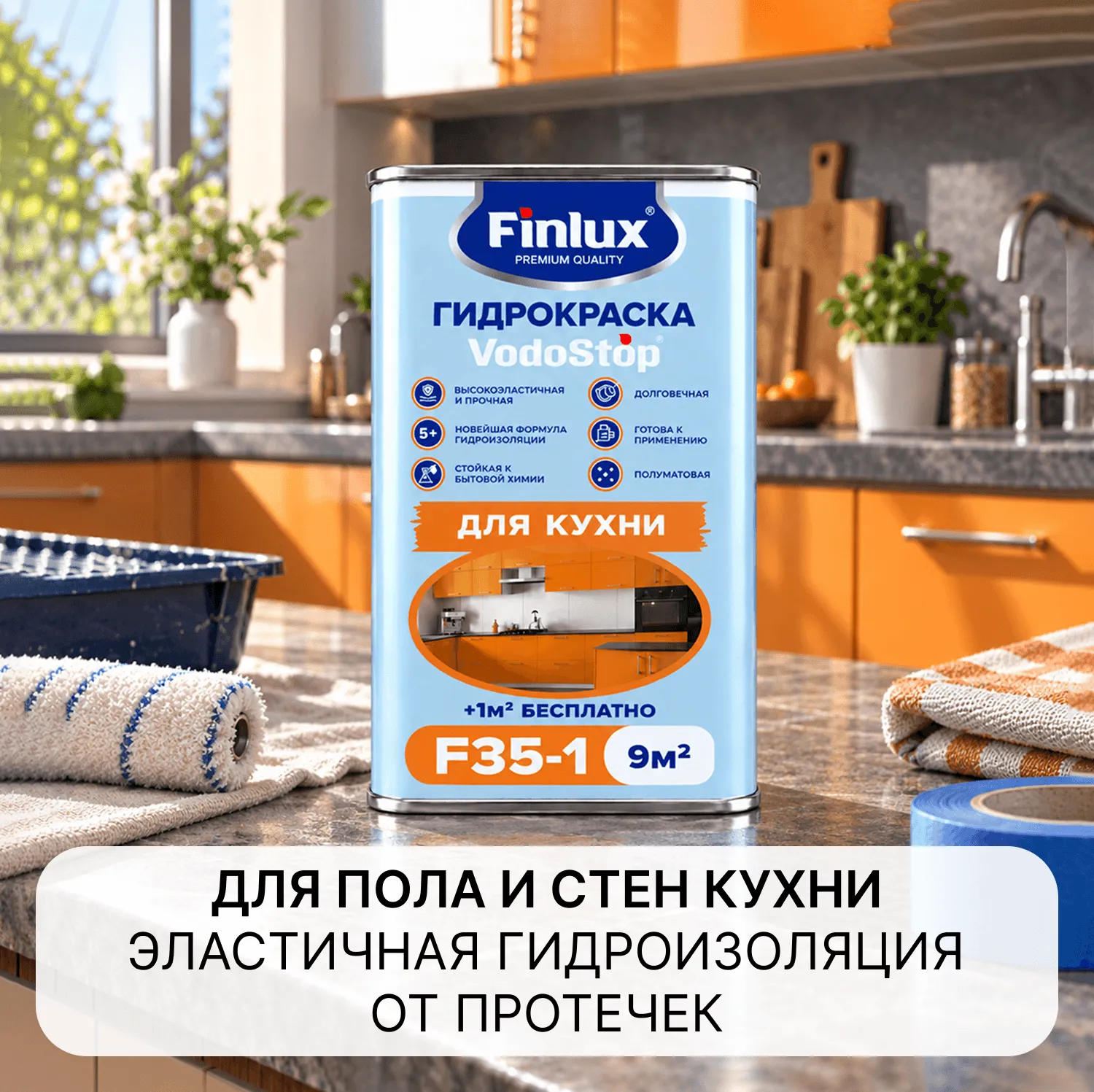 Finlux F-35 для КУХНИ 9 кв.м. Бесцветная