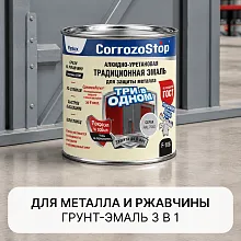 Краска по ржавчине 3 в 1  для защиты металлических поверхностей на 6 лет Finlux CorrozoStop F-106
